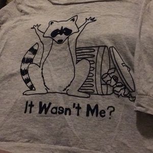 Raccoon print travel/camping shirt